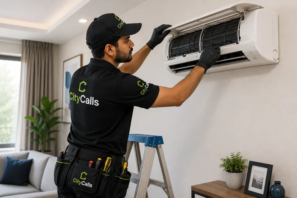 Verified CityCalls technician servicing an AC